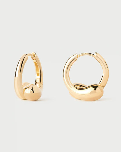 PDPAOLA Yellow Gold Loop Hoop Earrings