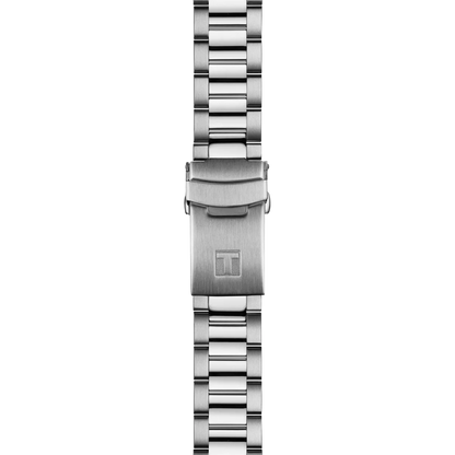 Tissot 40mm Silver Seastar 1000, Black & Green GMT Diver, Gents Bracelet Watch