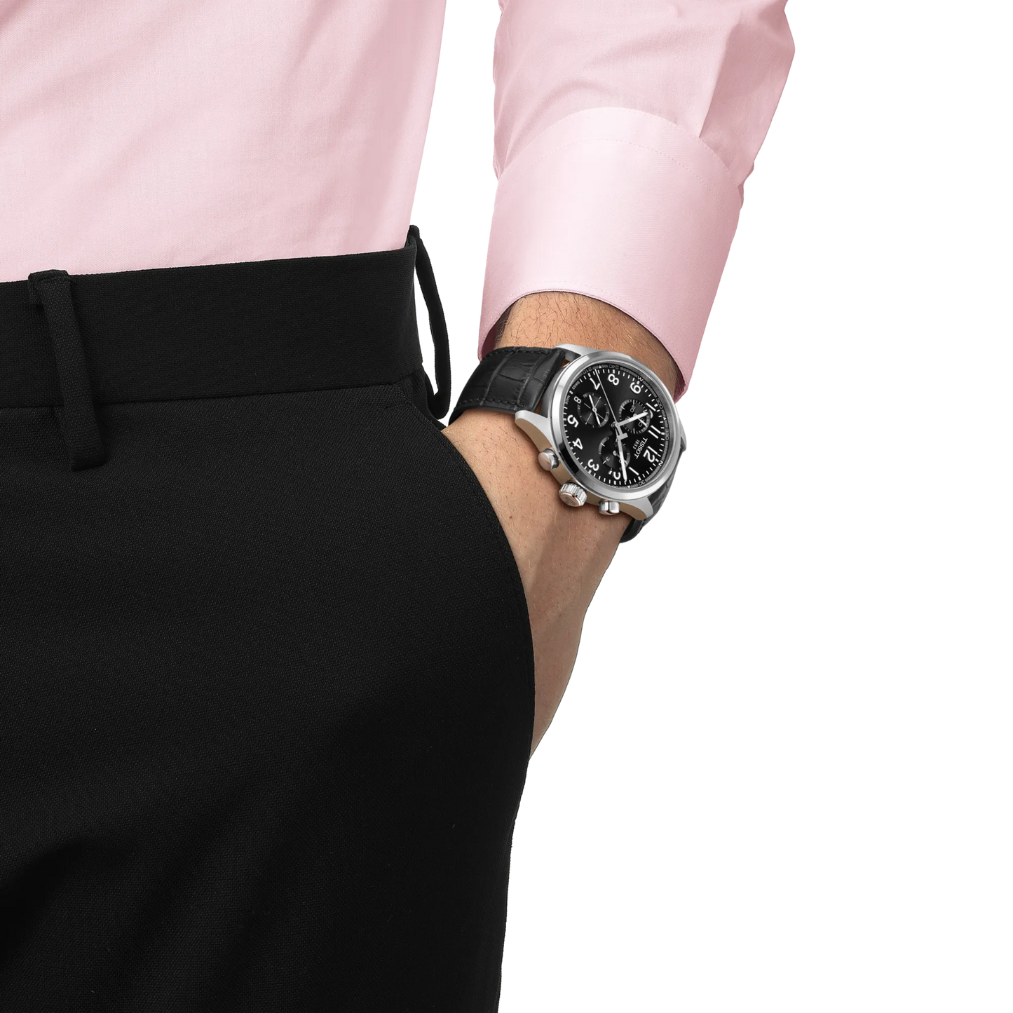 Tissot 42mm Chrono L, Black Chronograph, Gents Bracelet Watch
