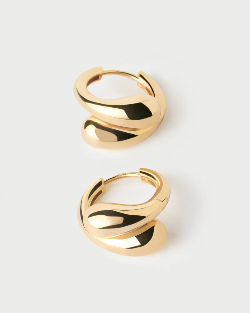 PDPAOLA Yellow Gold Loop Hoop Earrings