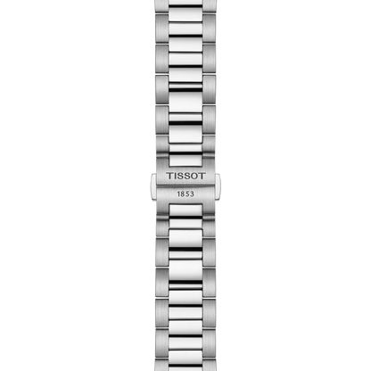 Tissot 40mm Silver Tone PR100, Green Chronograph, Gents Bracelet Watch