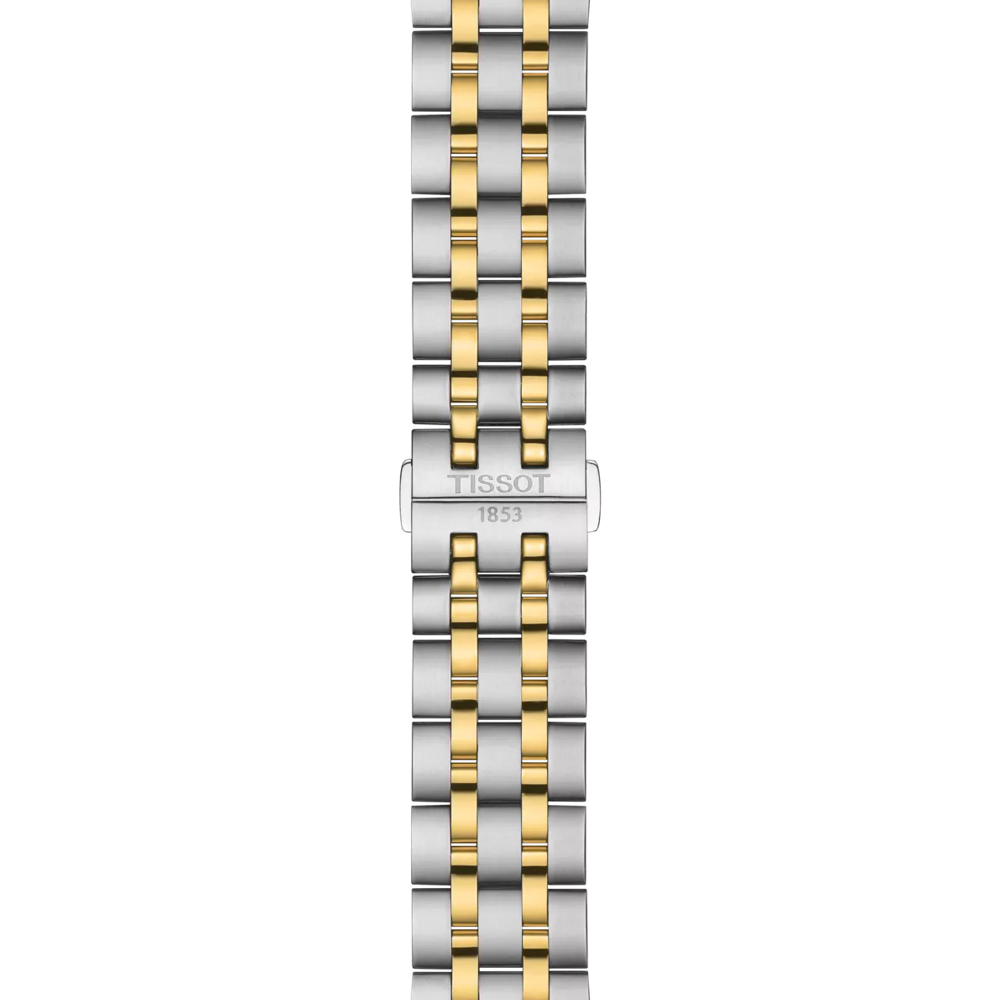 Tissot 42mm Silver & Yellow Tone Classic Dream, Silver & Date Dial, Gents Bracelet Watch