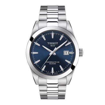 Tissot 40mm Automatic Gentleman, Blue & Date Dial, Gents Bracelet Watch