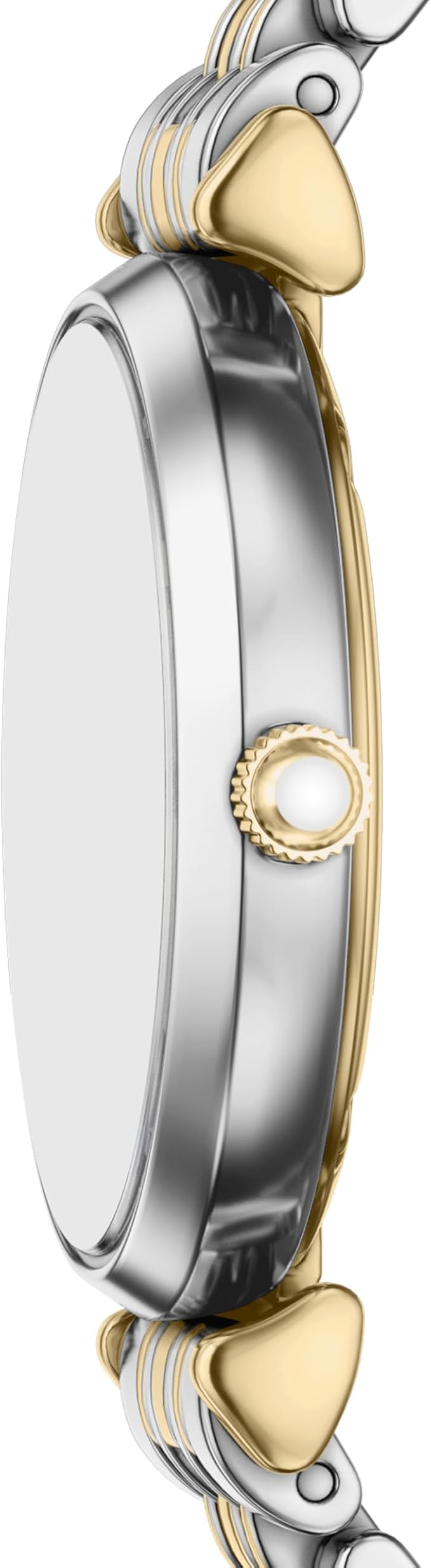 Emporio Armani 28mm Gianni T-Bar Two Tone Mother of Pearl Dial Link Watch
