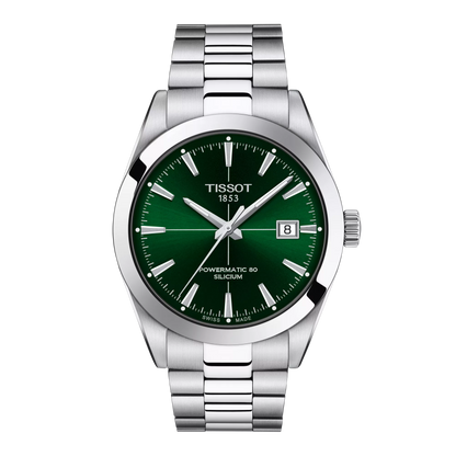 Tissot 40mm Automatic Gentleman, Green & Date Dial, Gents Bracelet Watch