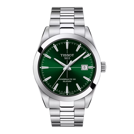 Tissot 40mm Automatic Gentleman, Green & Date Dial, Gents Bracelet Watch