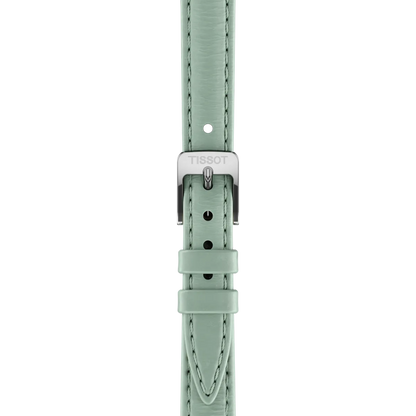 Tissot 30mm Silver SRV, Silver Green Minimalist Dial, Ladies Green Strap Watch