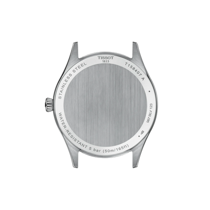 Tissot 40mm Automatic Classic Dream, Blue & Date Dial, Gents Black Strap Watch