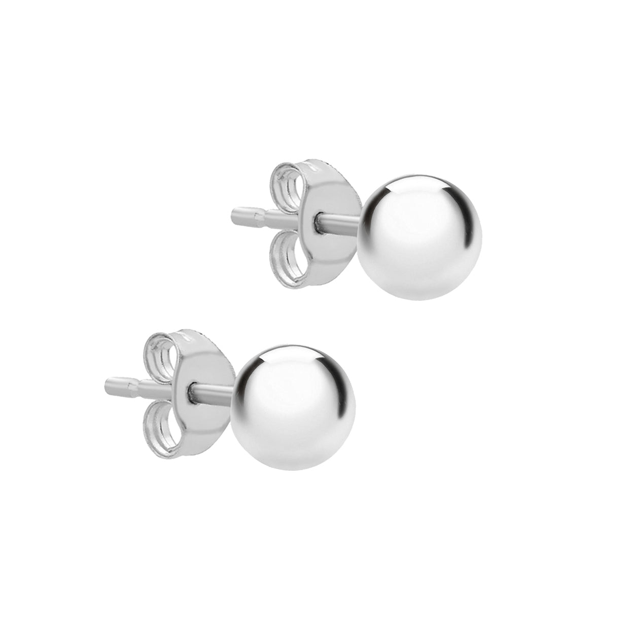 Sterling Silver 5mm Polished Ball Stud Earrings