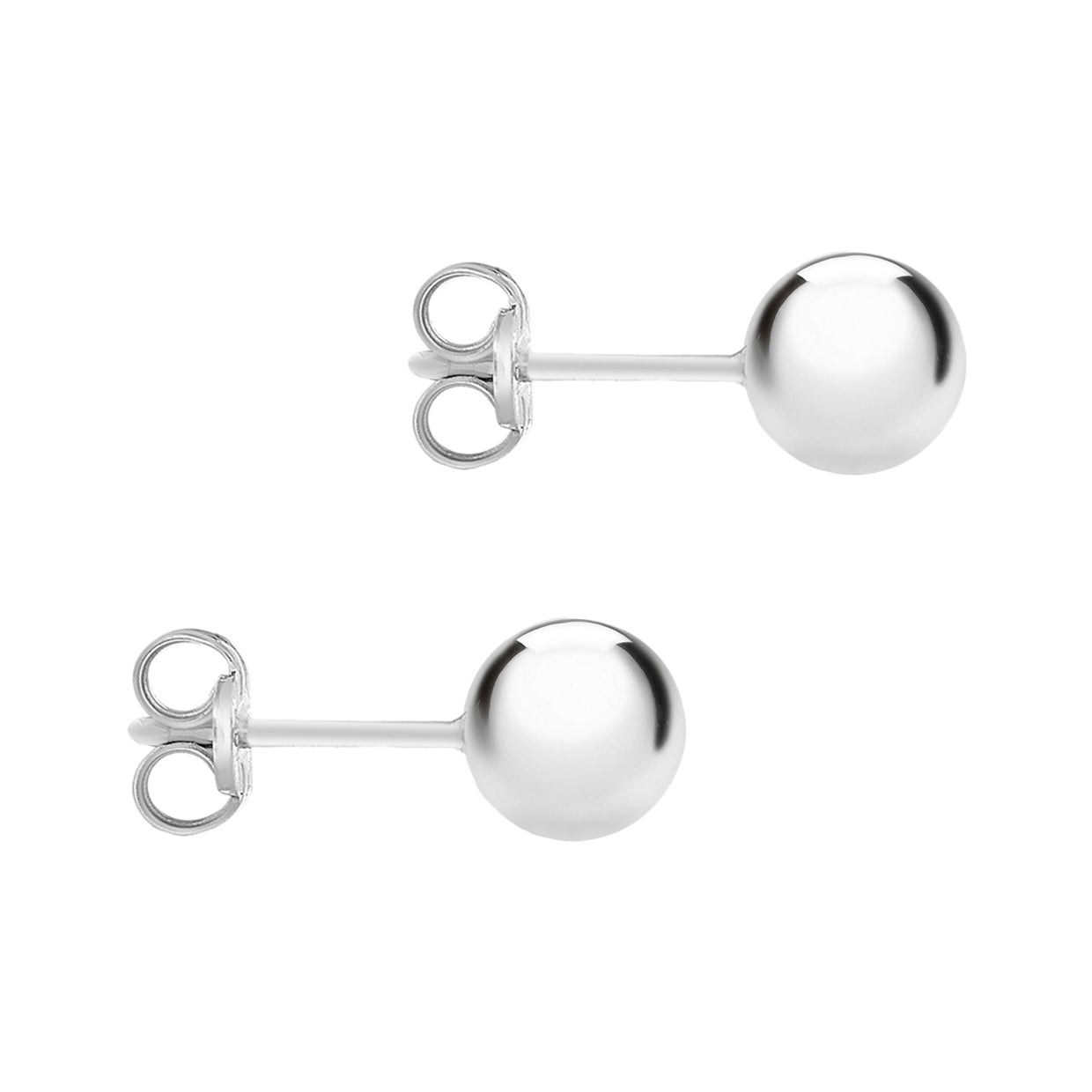 Sterling Silver 5mm Polished Ball Stud Earrings