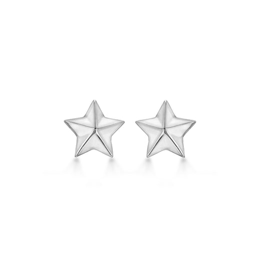 Sterling Silver Star Stud Earrings