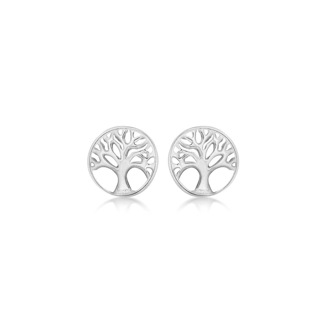 Sterling Silver Tree Of Life Stud Earrings