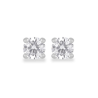 Sterling Silver 5mm Round CZ Stud Earrings