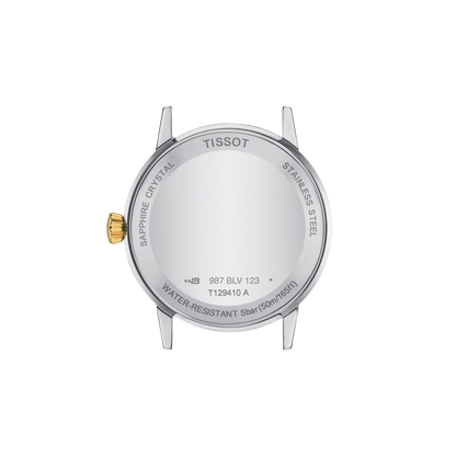 Tissot 42mm Silver & Yellow Tone Classic Dream, Silver & Date Dial, Gents Bracelet Watch