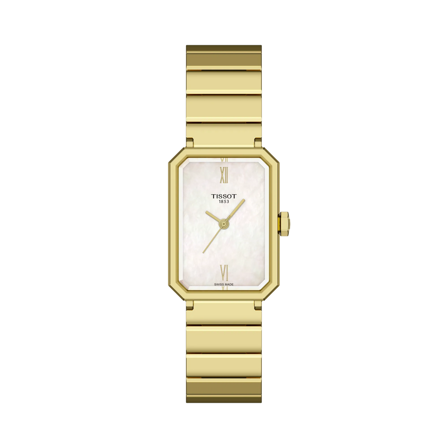 Tissot 30mm Gold SRV, Mother of Pearl Minimalist Dial, Ladies Bracelet Watch