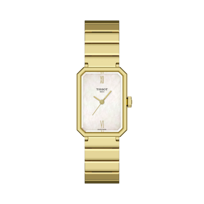 Tissot 30mm Gold SRV, Mother of Pearl Minimalist Dial, Ladies Bracelet Watch