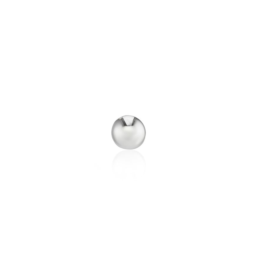 9ct White Gold Single Ball Stud Earring