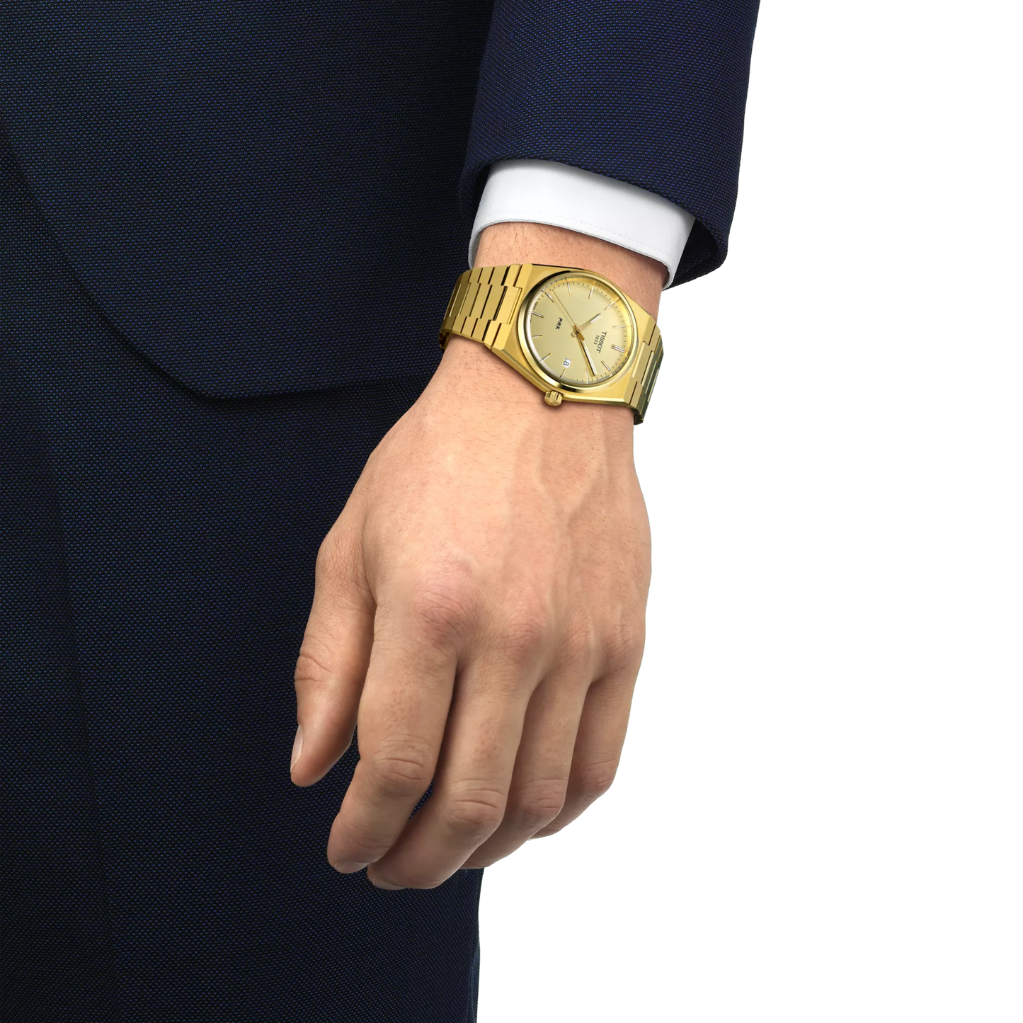 Tissot 40mm Yellow Tone PRX, Yellow Tone & Date Dial, Gents Bracelet Watch