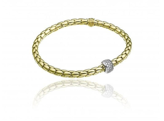 Chimento Stretch Spring 18ct Yellow Gold Diamond 0.63ct Bracelet