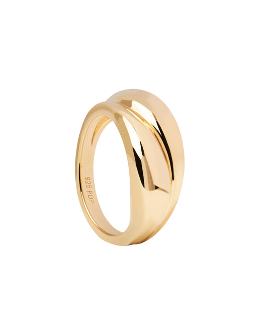 PDPAOLA Yellow Gold Bold Curvy Ring