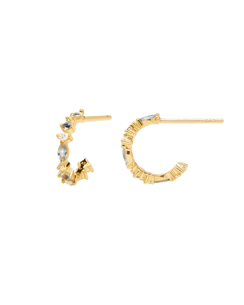 PDPAOLA Yellow Gold Coloured CZ Hoops
