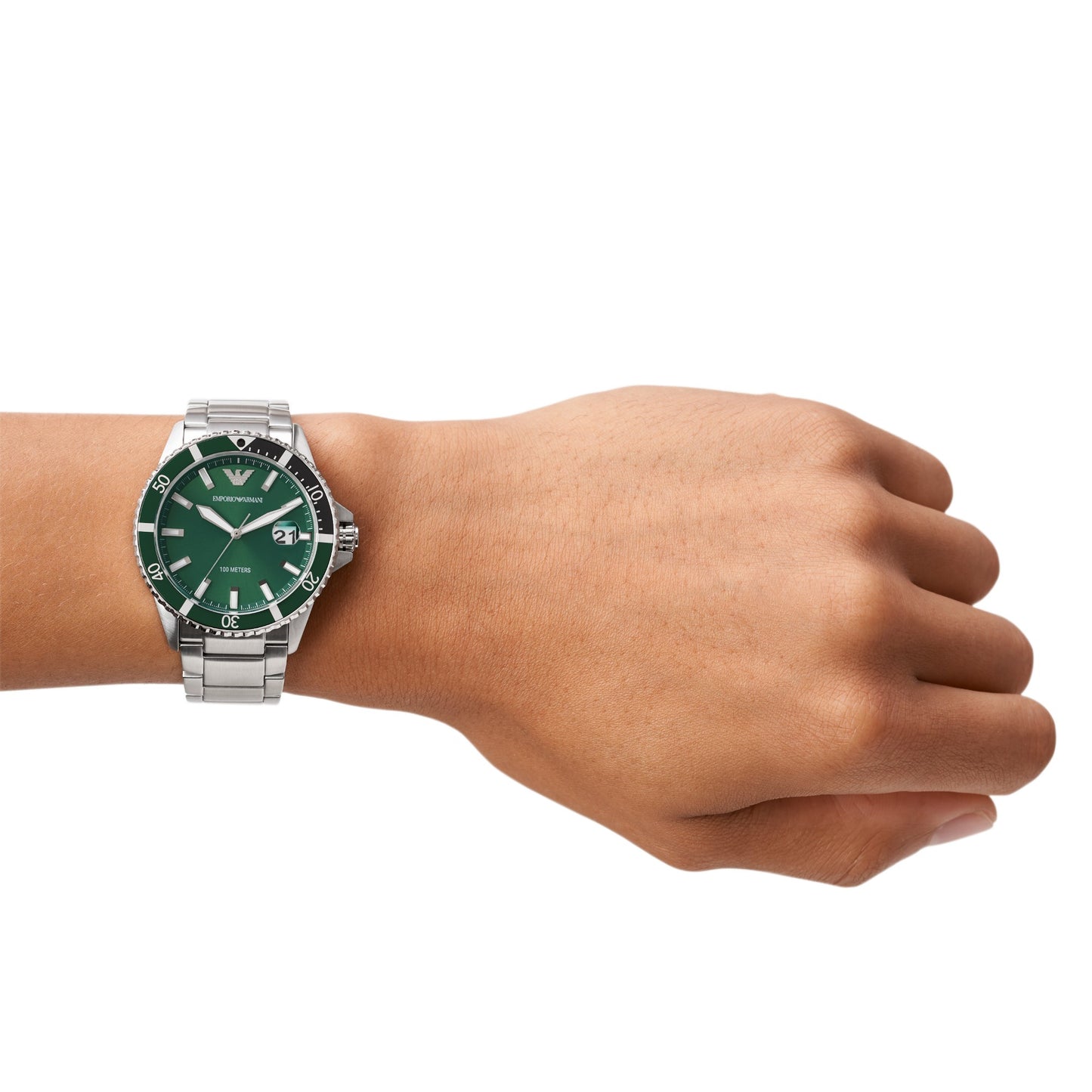 Emporio Armani 42mm Diver Green & Stainless Steel Watch