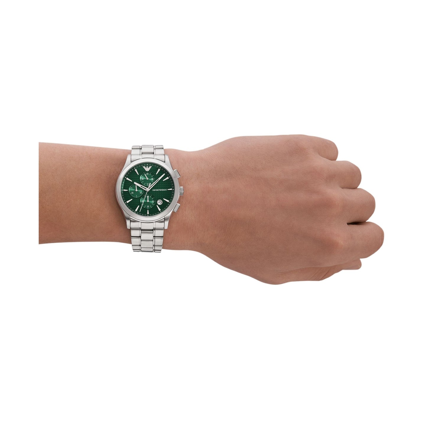 Emporio Armani 42mm Paolo Chronographic Green Dial Watch