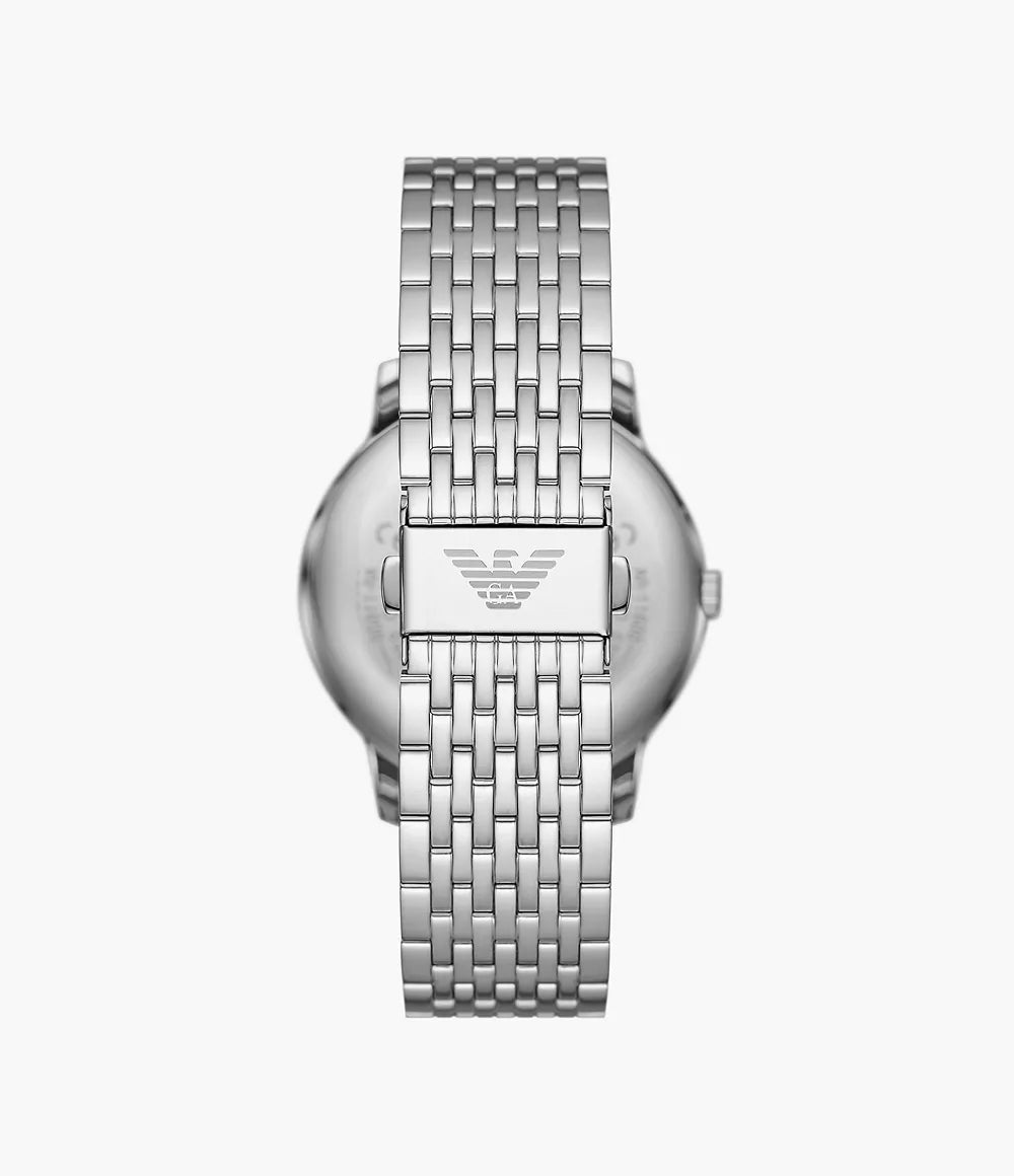 Emporio Armani 42mm Three-Hand Date Stainless Steel Watch