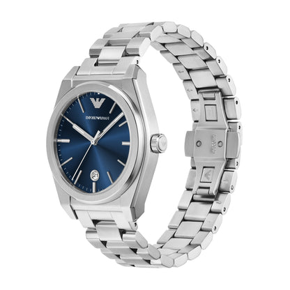 Emporio Armani 41mm Federico Blue Dial Stainless Steel Bracelet Watch