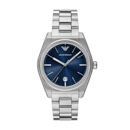 Emporio Armani 41mm Federico Blue Dial Stainless Steel Bracelet Watch