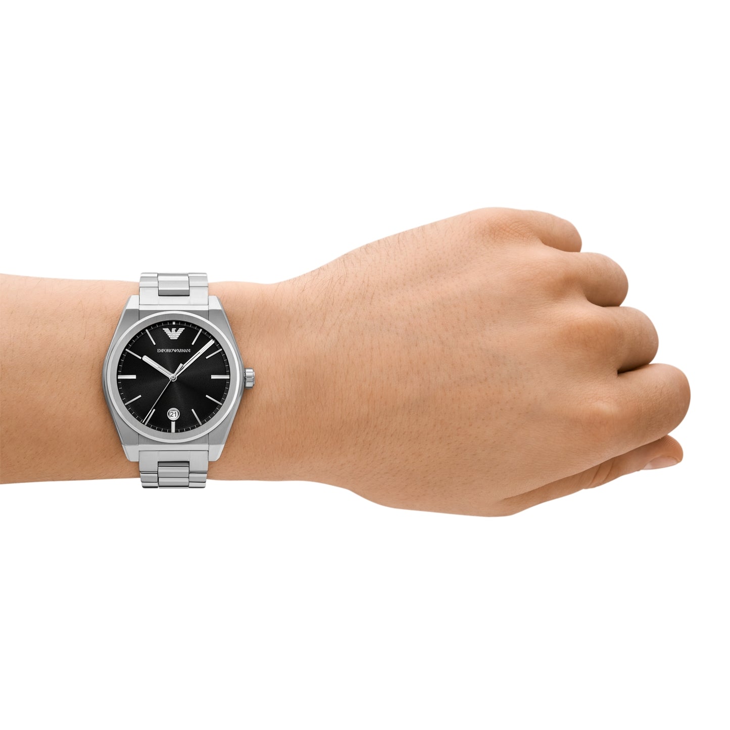 Emporio Armani 41mm Federico Date Stainless Steel Watch