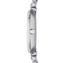 Load image into Gallery viewer, Emporio Armani 32mm Gianni T-Bar Mother of Pearl CZ Link Watch