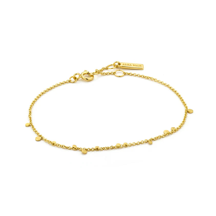 Ania Haie Yellow Gold Plate Geometry Mixed Discs Bracelet