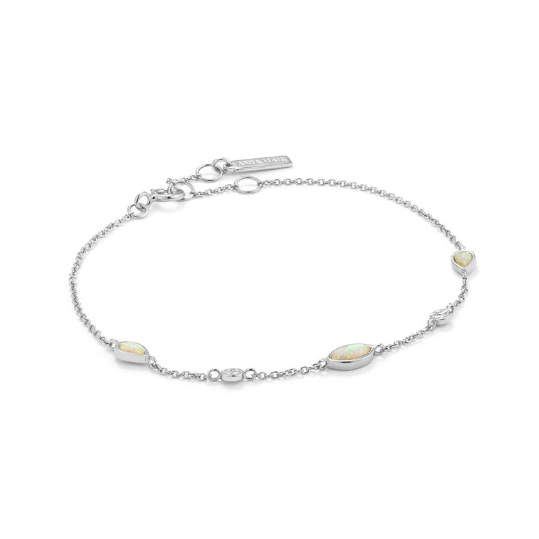 Ania Haie Rhoduim Plate Silver Kyoto Opal Silver Bracelet