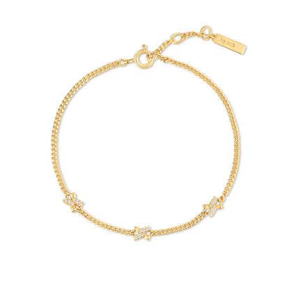 Ania Haie Yellow Gold Cross Station Bracelet