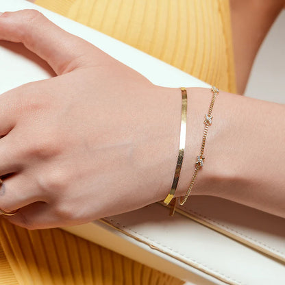 Ania Haie Yellow Gold Cross Station Bracelet