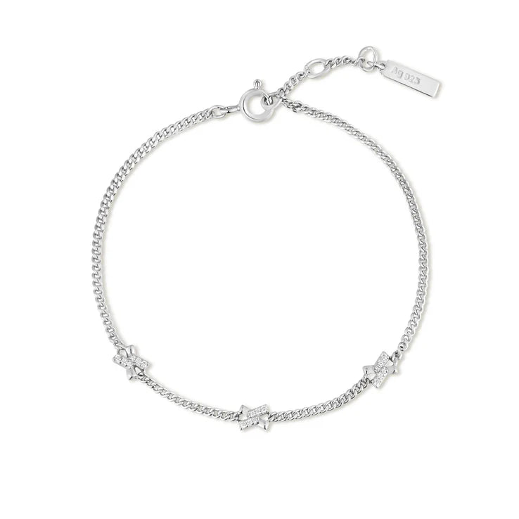 Ania Haie Silver Cross Station Bracelet