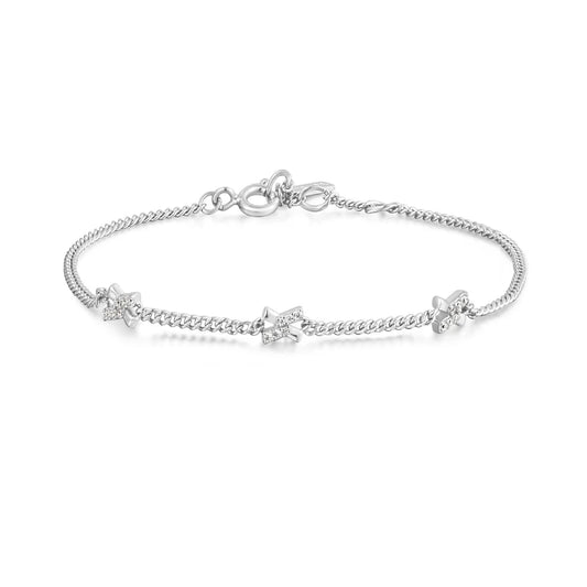 Ania Haie Silver Cross Station Bracelet