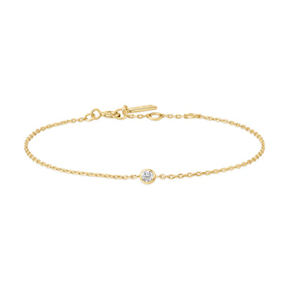 Ania Haie Yellow Gold Plate CZ Sparkle Bezel Bracelet