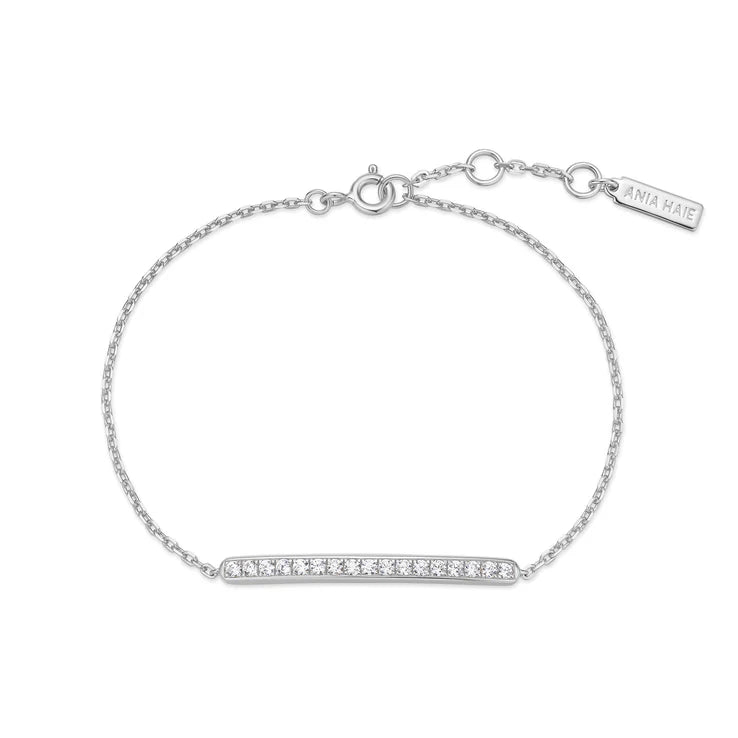 Ania Haie Sterling Silver CZ Pavé Bar Bracelet
