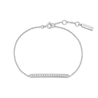 Ania Haie Sterling Silver CZ Pavé Bar Bracelet