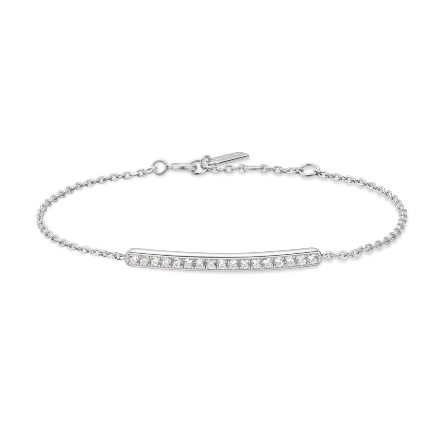 Ania Haie Sterling Silver CZ Pavé Bar Bracelet