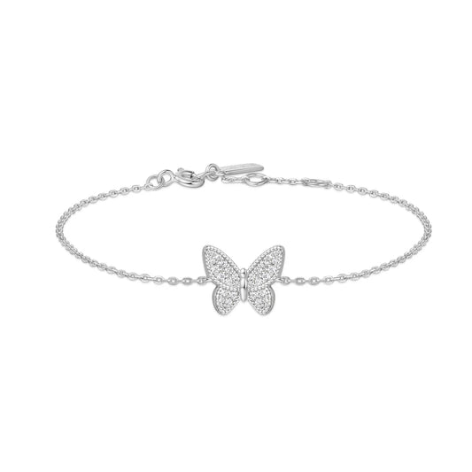 Ania Haie Sterling Silver CZ Butterfly Pavé Bracelet