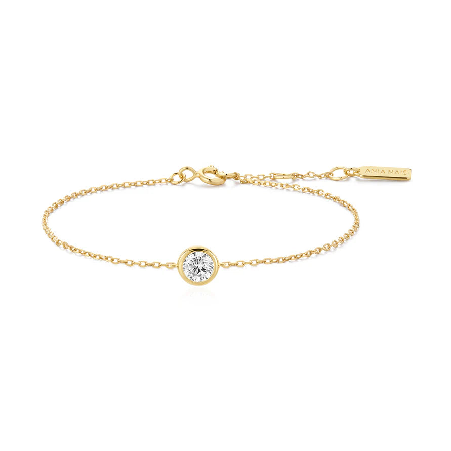 Ania Haie Yellow Gold Plate Just You Solitaire Bracelet