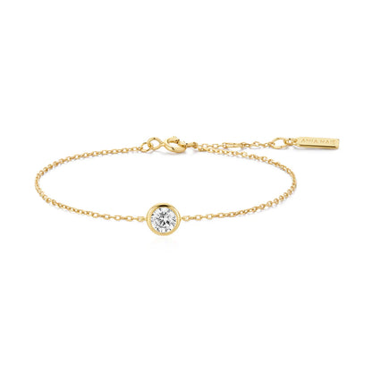 Ania Haie Yellow Gold Plate Just You Solitaire Bracelet