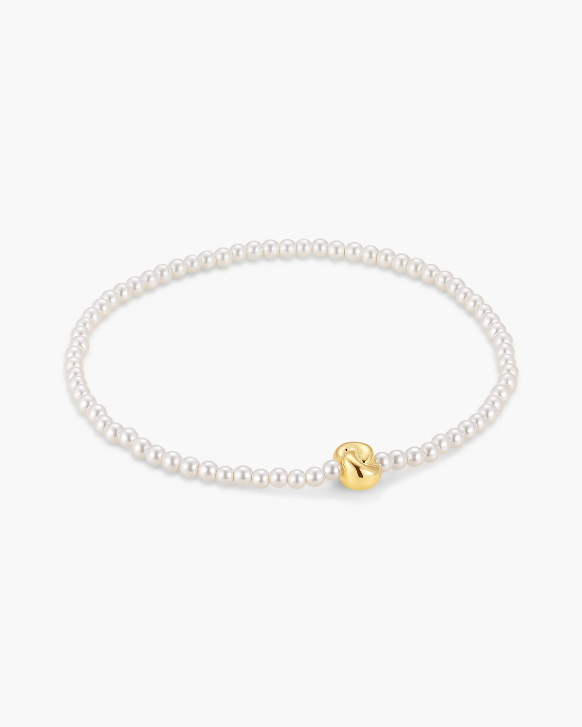 Ania Haie Gold Plate Glass Pearl & Twist Beaded Bracelet