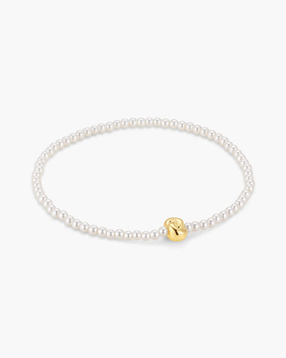 Ania Haie Gold Plate Glass Pearl & Twist Beaded Bracelet