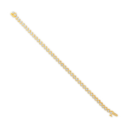 9ct Yellow Gold 0.50ct Diamond Rub over Bracelet