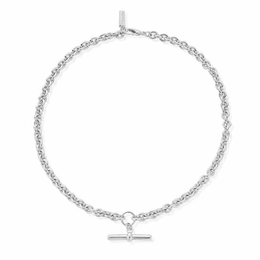 ChloBo Sterling Silver T-Bar Anchor Chain Necklace