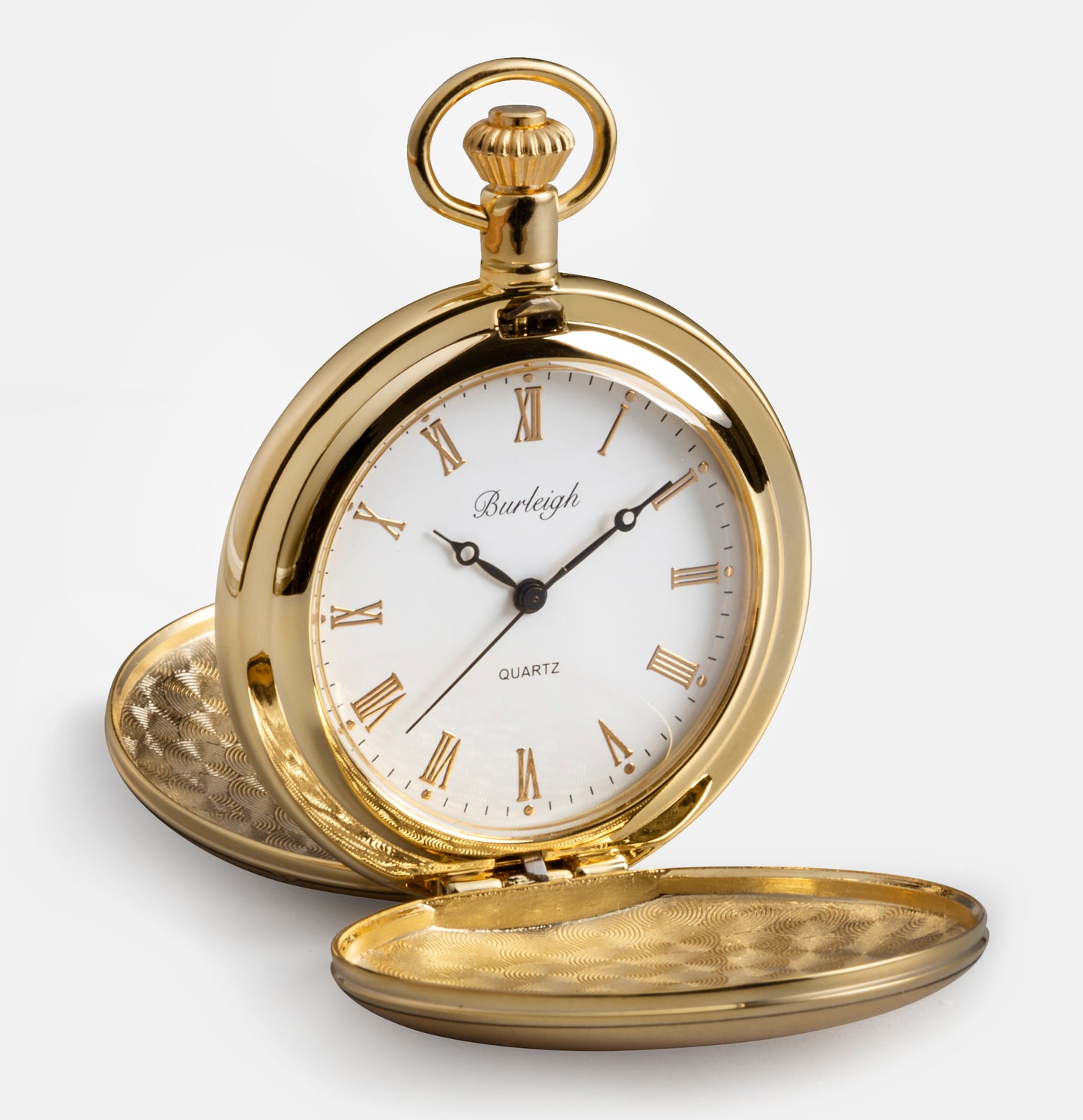 Burleigh 40mm Gold Plated Full Hunter Pocket Watch